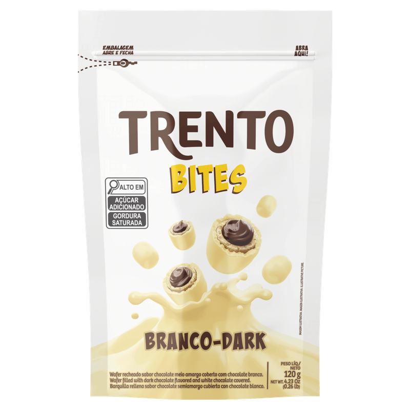 CHOC TRENTO BITES BRANCO DARK 120G