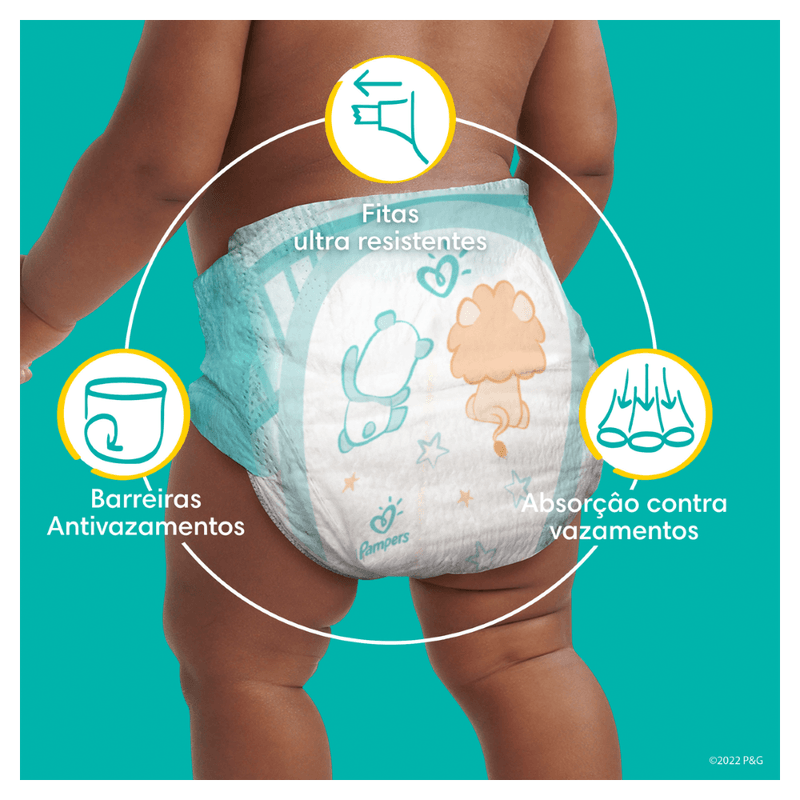 Fralda Descartável Infantil Pampers Supersec G 9 a 13kg - 80 Unidades