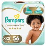 Fralda Descartável Infantil Pampers Premium Care XXG 14 a 18kg - 56 Unidades