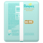 Fralda Descartável Infantil Pampers Premium Care XXG 14 a 18kg - 56 Unidades