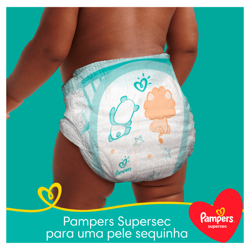 Fralda Descartável Infantil Pampers Supersec M - 90 Unidades