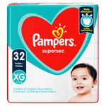 Fralda Descartável Infantil Pampers Supersec XG - 32 Unidades