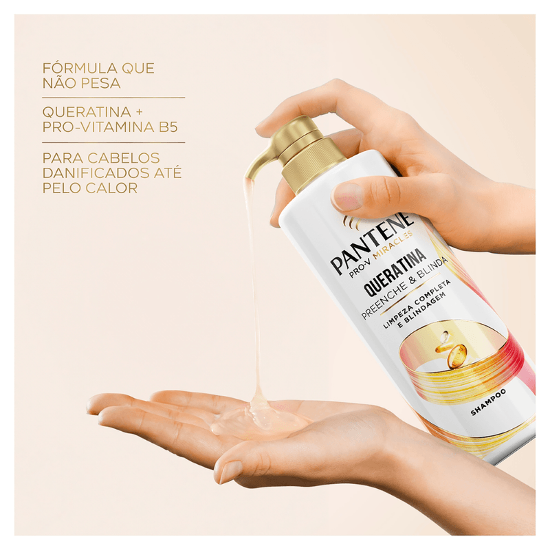 Shampoo Queratina e Pro-Vitamina B5 Queratina Preenche & Blinda - 510ml