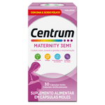 Suplemento Alimentar Centrum Maternity 3 em 1 Zero Açúcar - 30 Cápsulas Moles