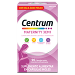 Suplemento Alimentar Centrum Maternity 3 em 1 Zero Açúcar - 90 Cápsulas Moles