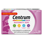 Suplemento Alimentar Centrum Maternity 3 em 1 Zero Açúcar - 90 Cápsulas Moles