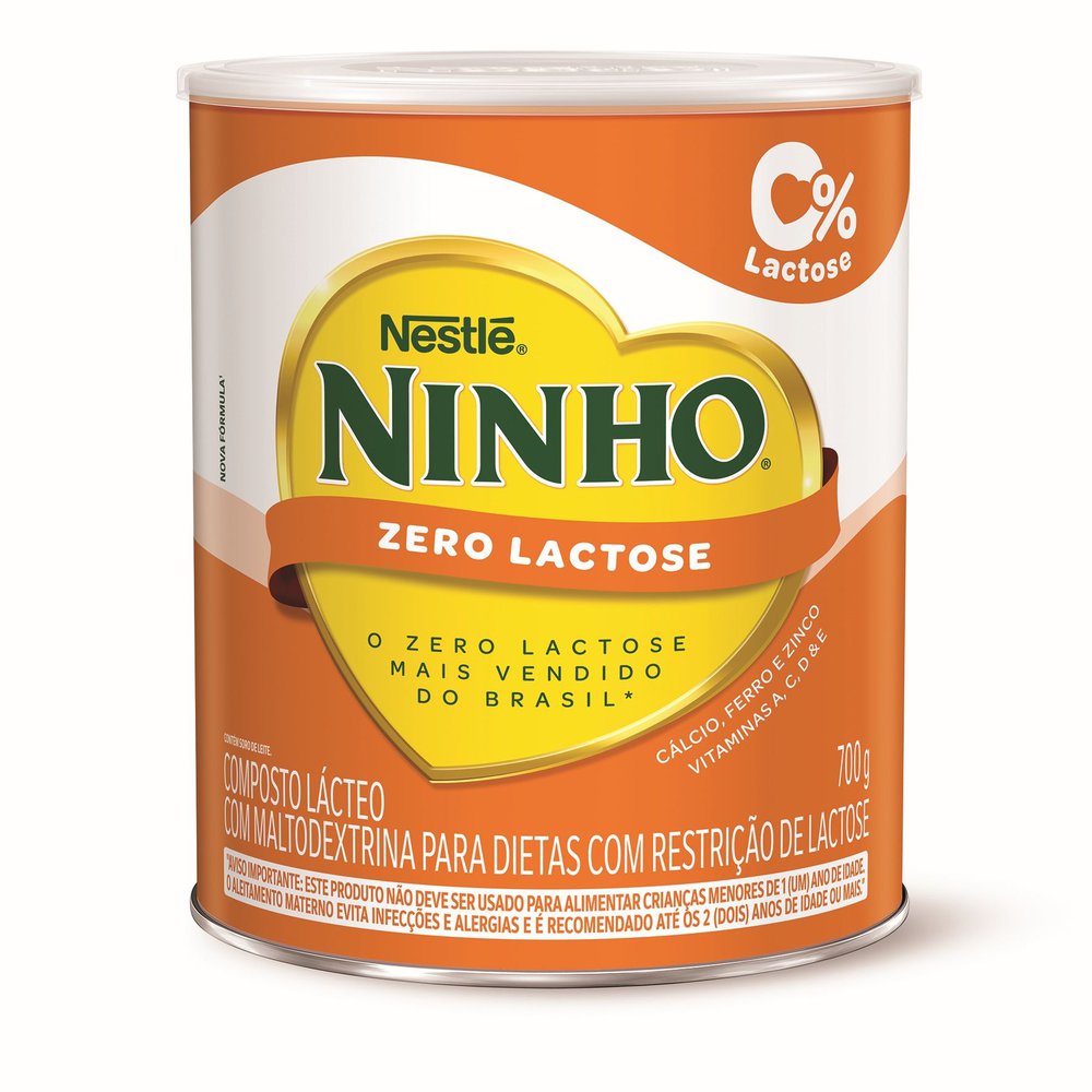 乳液・ミルク e n. Composto Lácteo Zero Lactose Ninho Lata 700g - Drogasmil