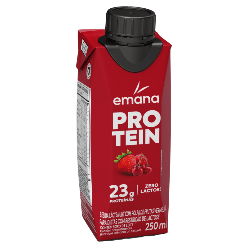 Bebida Láctea Emana Protein Zero Lactose Frutas Vermelhas - 250ml