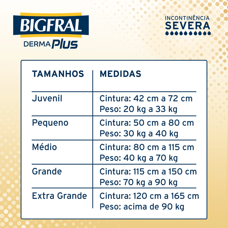 Fralda Bigfral Derma Plus P - 9 Unidades