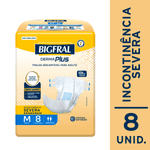 Fralda Bigfral  Derma Plus M - 8 Unidades