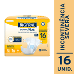 Fralda Geriátrica Bigfral Derma Plus G - 16 unidades