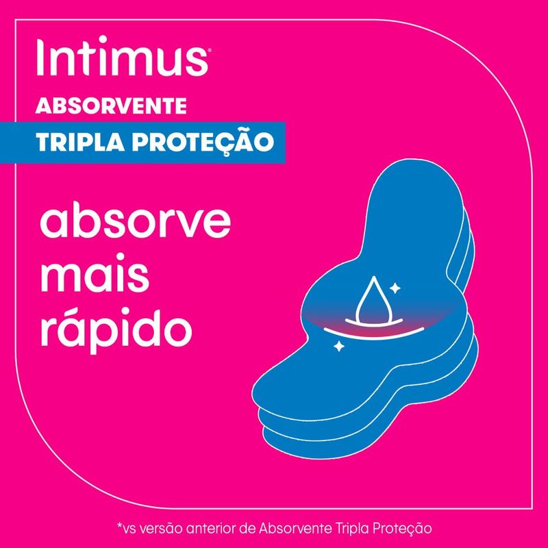 Absorvente Tripla Proteção 32 Unidades com Abas Seca Intimus