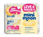 Pack Lenço Umedecido Mini Moon sem Fragrância - Leve 4 Pague 3