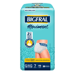 Roupa Íntima Descartável Unissex Bigfral Moviment G/XG - 7 Unidades