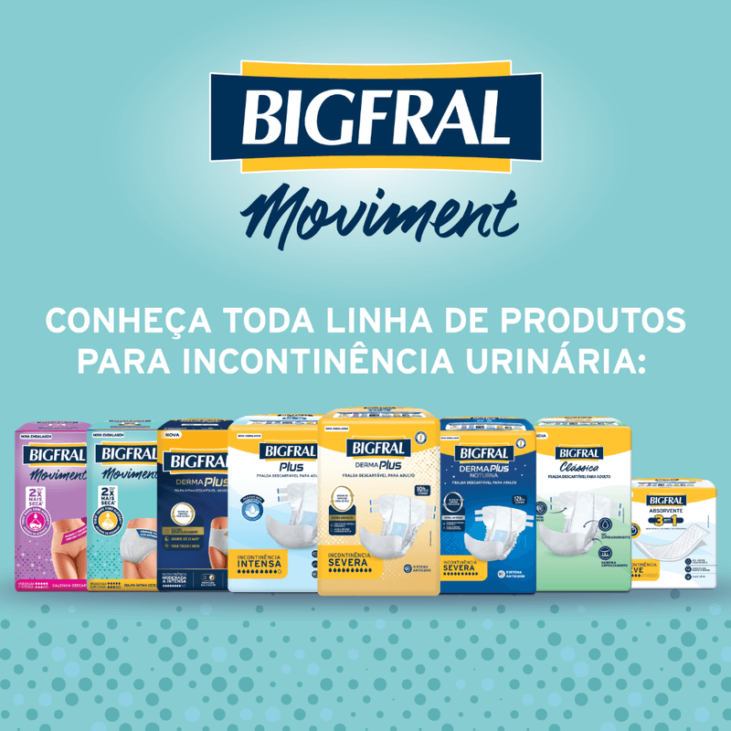 Roupa Íntima Descartável Unissex Bigfral Moviment G/XG - 7 Unidades