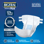 Fralda Descartável Adulto Bigfral Derma Plus Noturna M - 16 Unidades