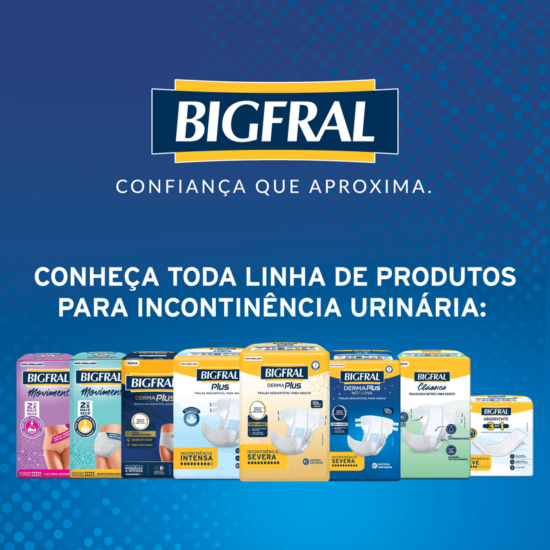 Fralda Descartável Adulto Bigfral Derma Plus Noturna M - 16 Unidades