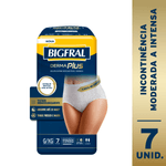 Roupa Íntima Descartável Unissex Bigfral Derma Plus G/XG - 7 Unidades