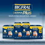 Roupa Íntima Descartável Unissex Bigfral Derma Plus G/XG - 7 Unidades