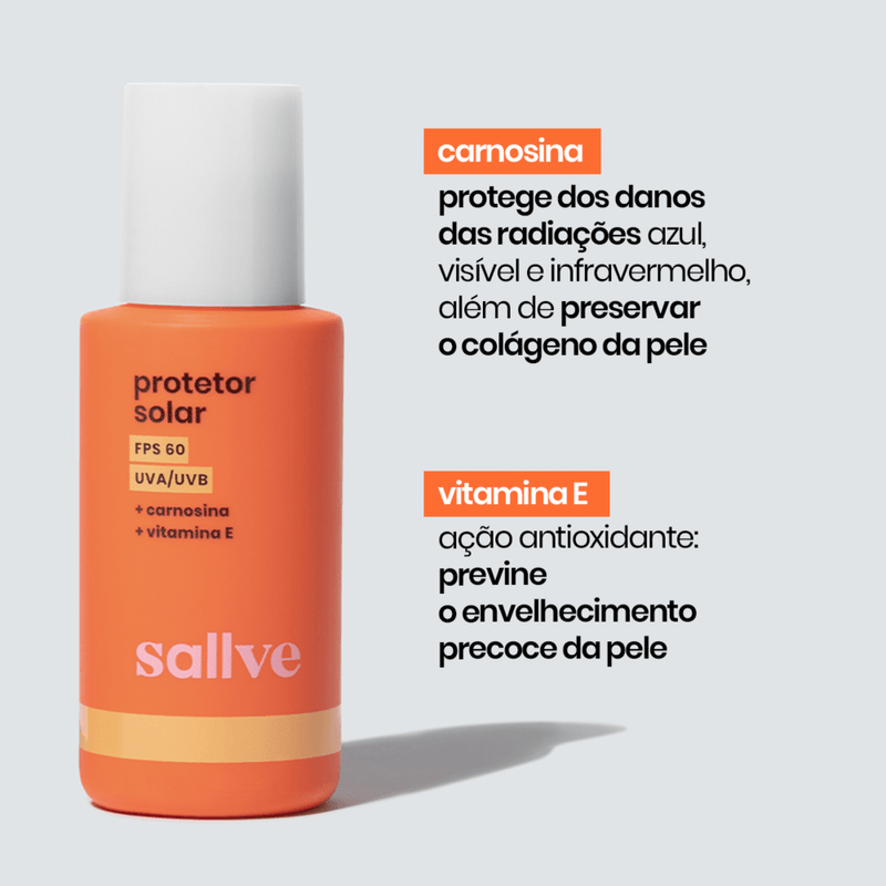 Protetor Solar Facial Fps 60 Vegano Sallve - 40g