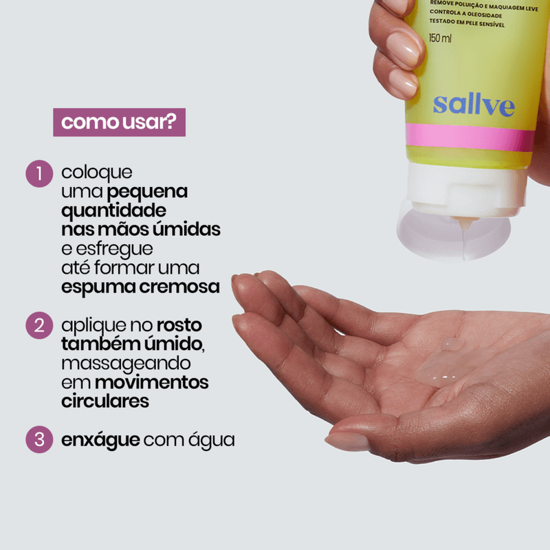 Gel Limpador Facial Sallve - 150ml