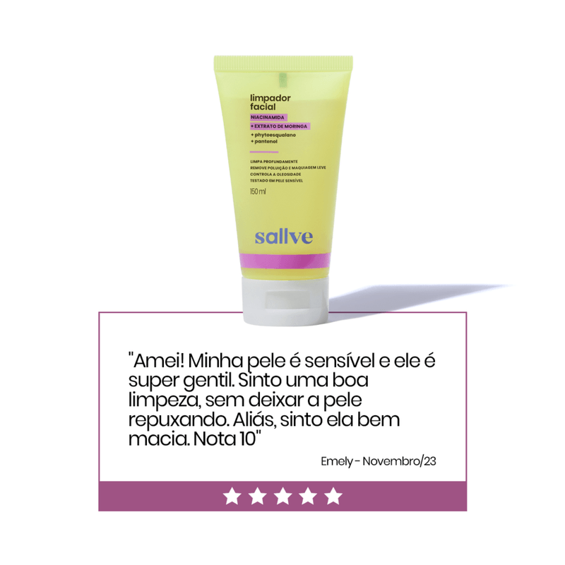 Gel Limpador Facial Sallve - 150ml