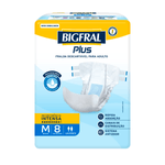 Fralda Descartável Adulto Bigfral Plus M - 8 Unidades