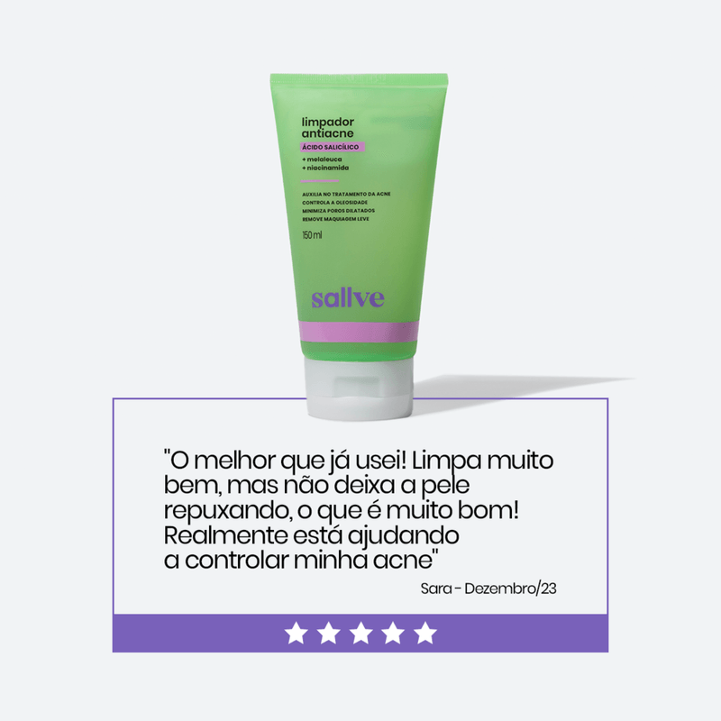 Gel Limpador Facial Antiacne Sallve - 150ml