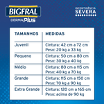 Fralda Bigfral Derma Plus Noturna M - 8 Unidades