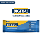 Toalha Umedecida Adulto Suave com Aloe Vera Bigfral - 40 Unidades