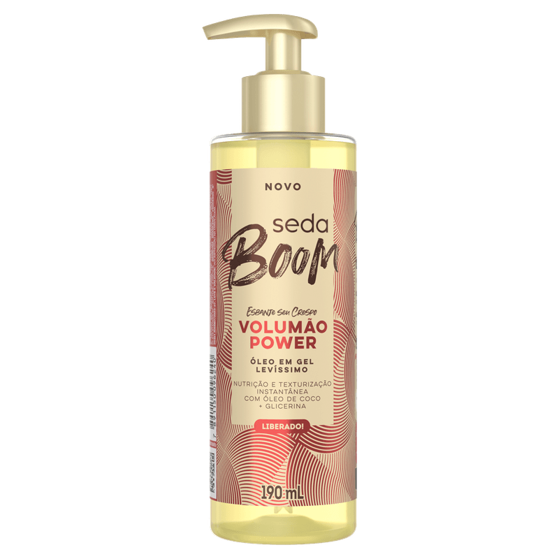 Oleo-Gel-Seda-Boom-Volumao-Power-Frasco-190ml-Pump