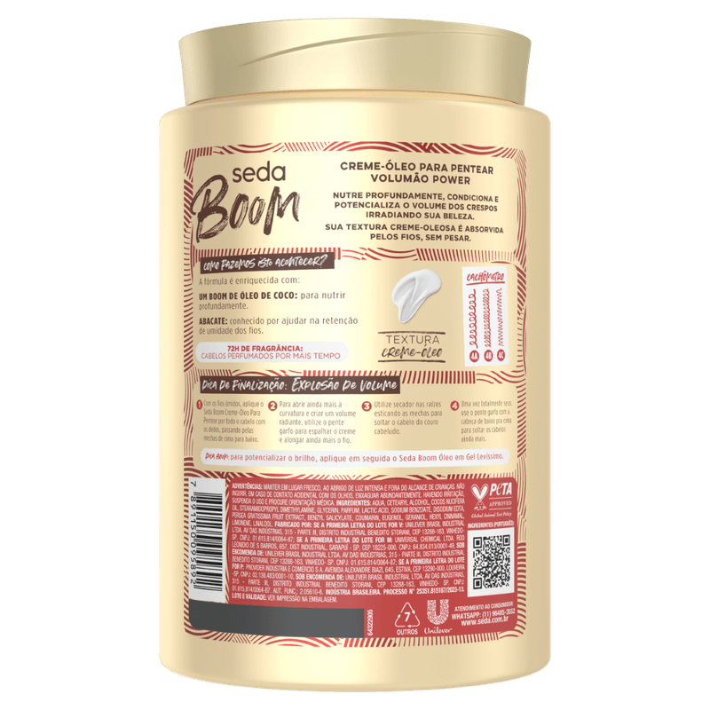 Creme-para-Pentear-Seda-Boom-Volumao-Power-Pote-1kg