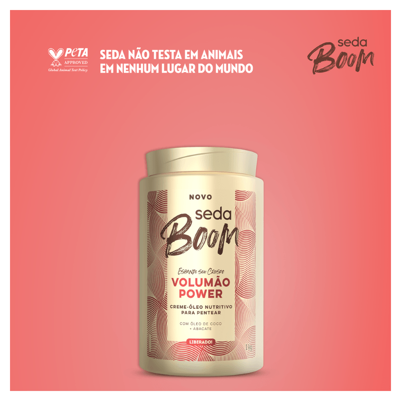 Creme-para-Pentear-Seda-Boom-Volumao-Power-Pote-1kg