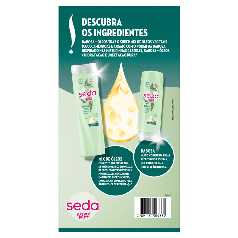 Kit-Shampoo-300ml---Condicionador-190ml-Seda-by-Rayza-Babosa---Oleos