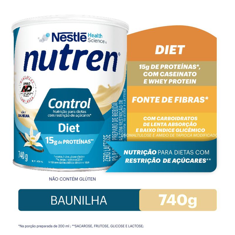 Complemento Alimentar Nutren Control Pó Baunilha - 740g