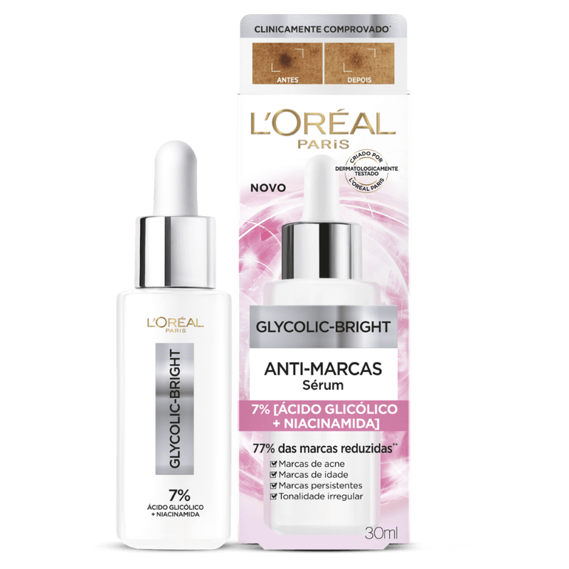 Sérum Antimarcas L'oréal Paris Glycolic-Bright - 30ml