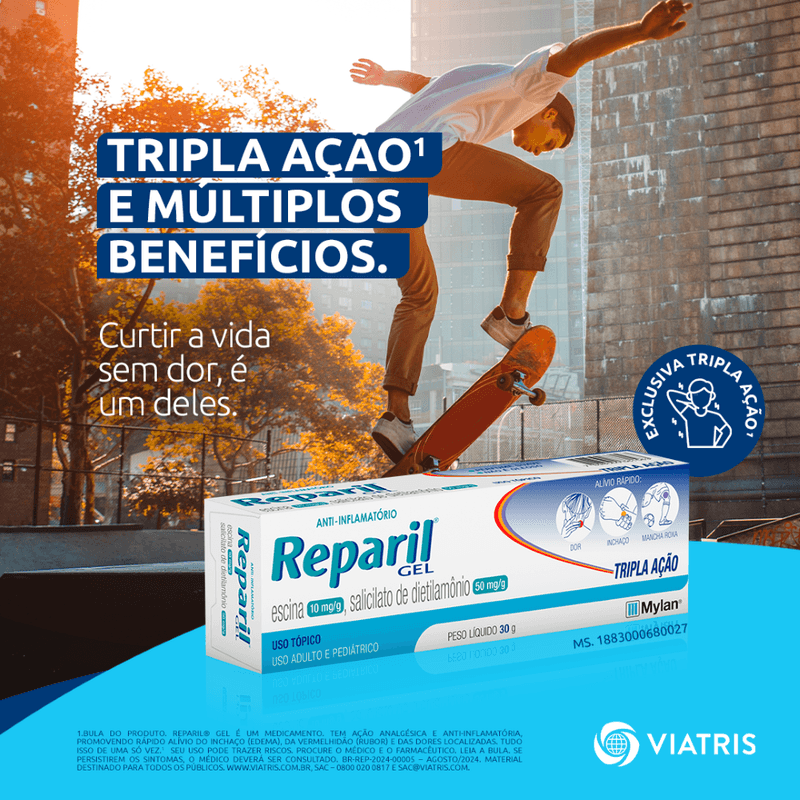 Reparil Gel Anti-Inflamatório Mylan - 30g