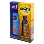 Kit-Protetor-Solar-Protect---Bronze-FPS-30-Nivea-Sun-200ml-Gratis-Bronzeador-Intense---Bronze-FPS-6--125ml