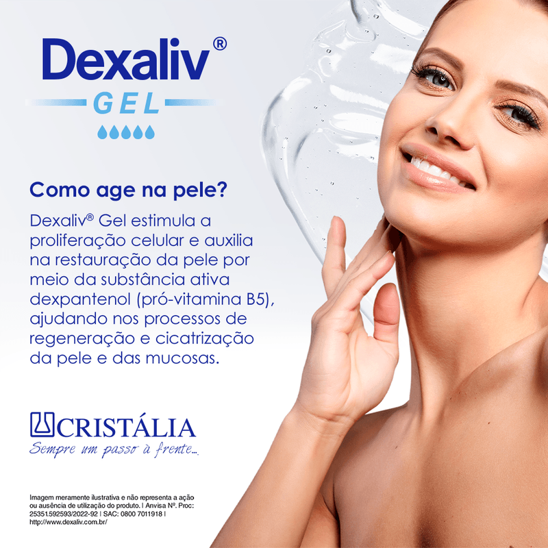 Dexaliv Gel Hidratante Restaurador Facial Cristália - 60g