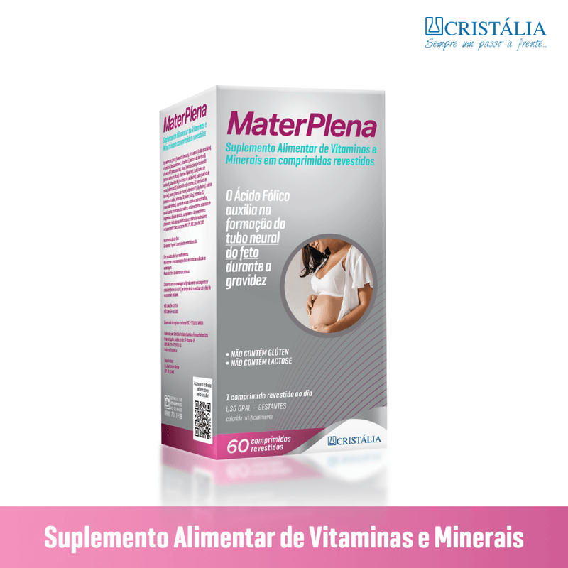 Suplemento Alimentar MaterPlena Cristália - 60 Comprimidos