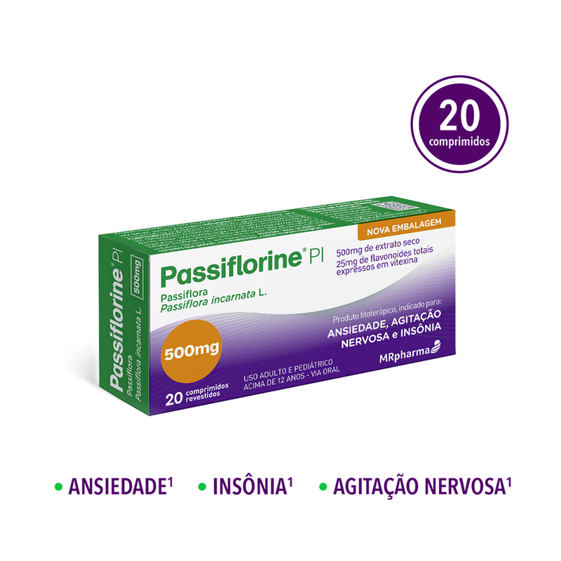 Passiflorine PI 500mg - 20 Comprimidos