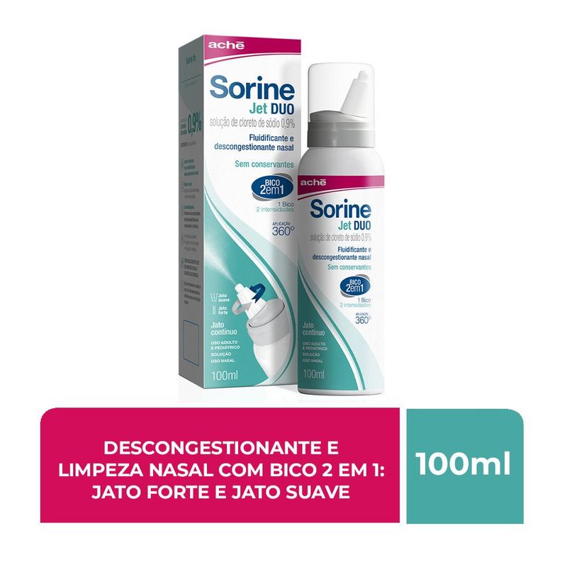 Sorine Jet Duo Solução Nasal Aché - 100ml