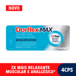 Dorflex Max Analgésico e Relaxante Muscular Dipirona 600mg - 4 comprimidos