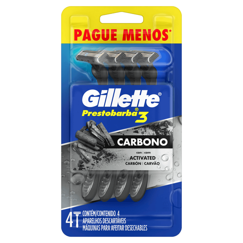 Aparelho-Descartavel-para-Barbear-com-Carvao-Gillette-Prestobarba3-Carbono-4-Unidades