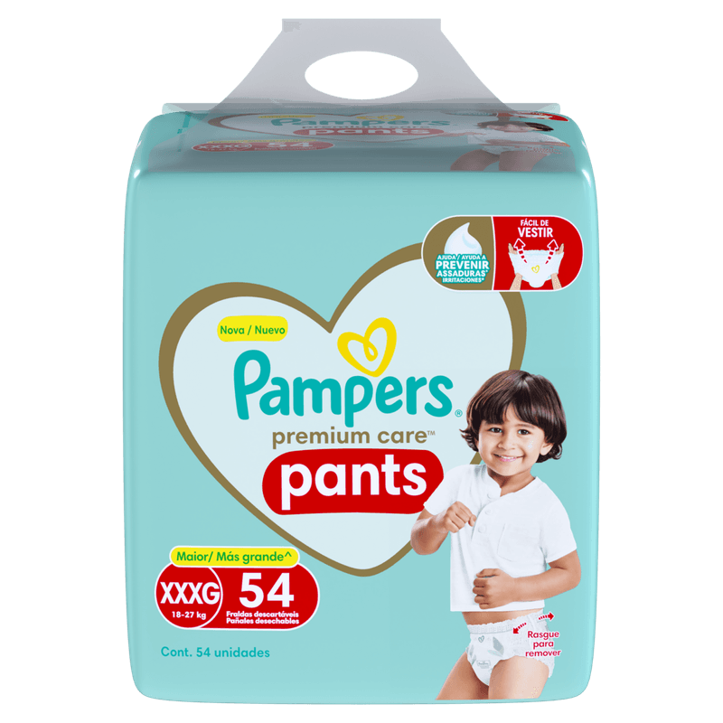 Fralda-Descartavel-Infantil-Pants-Pampers-Premium-Care-XXXG-18-a-27kg-Pacote-54-Unidades