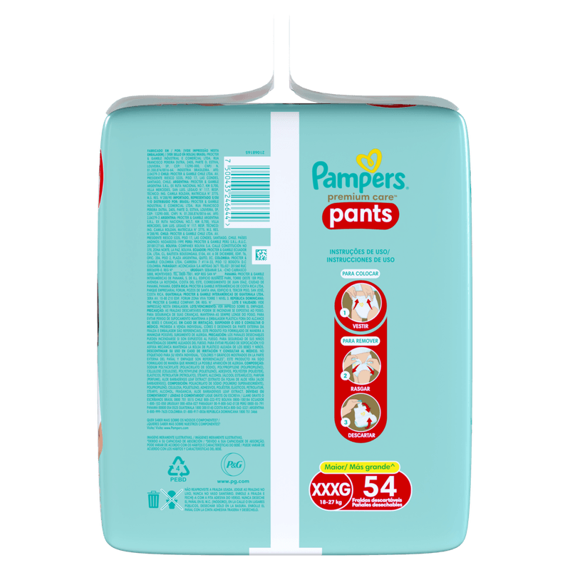 Fralda-Descartavel-Infantil-Pants-Pampers-Premium-Care-XXXG-18-a-27kg-Pacote-54-Unidades