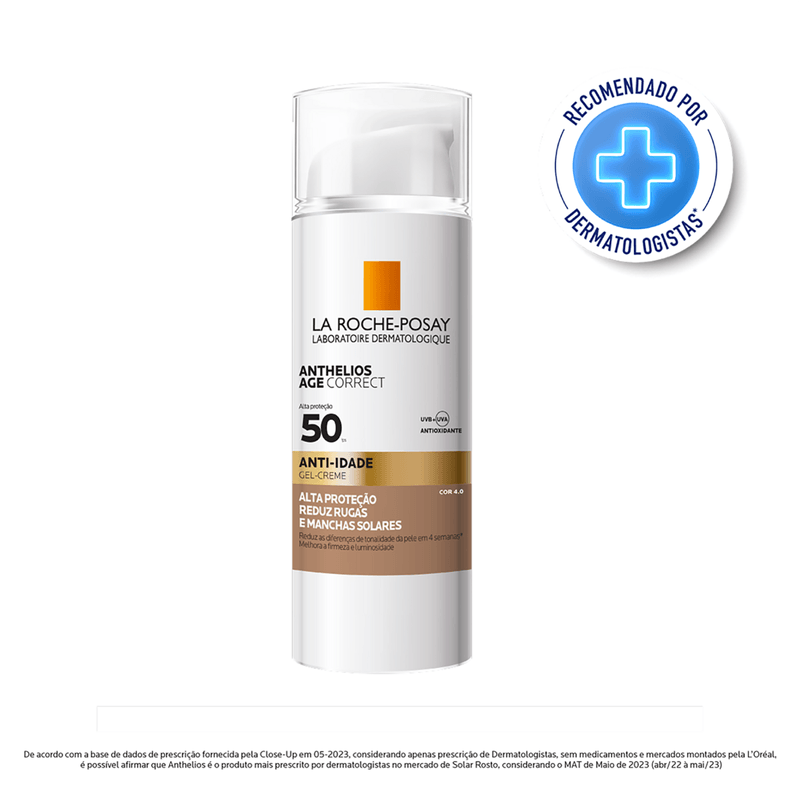 Protetor-Solar-Gel-Creme-Anti-Idade-Antioxidante-com-Cor-4.0-FPS-50-La-Roche-Posay-Anthelios-Age-Correct---50g-