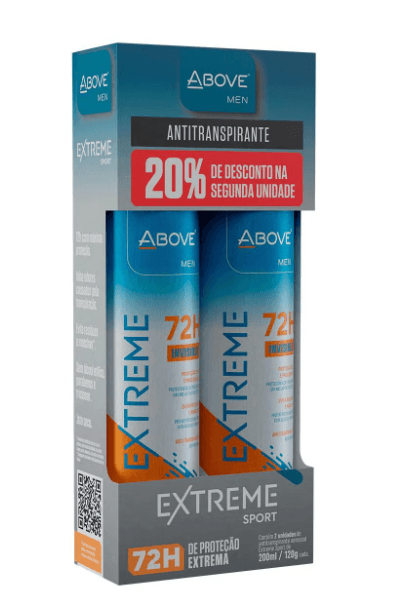 7899674040749Desodorante-Antitranspirante-Above-Men-Extreme-Sport-72h-2-un-200ml-cada