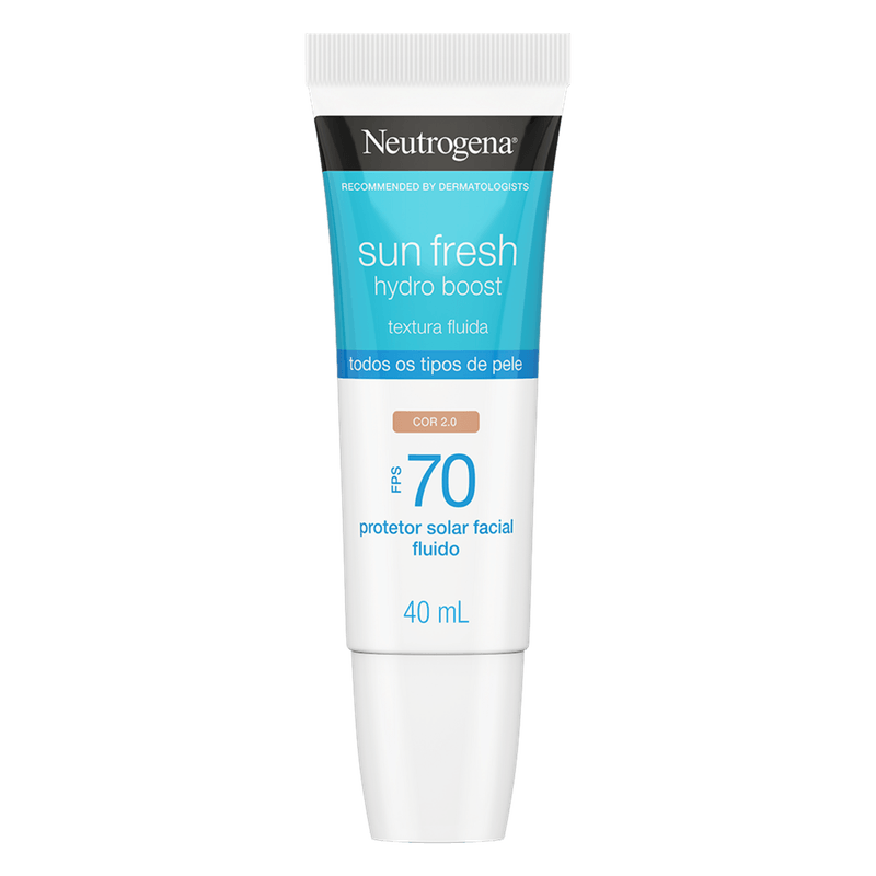 Protetor-Solar-Facial-Fluido-Cor-2.0-FPS-70-Neutrogena-Sun-Fresh-Hydro-Boost-40ml