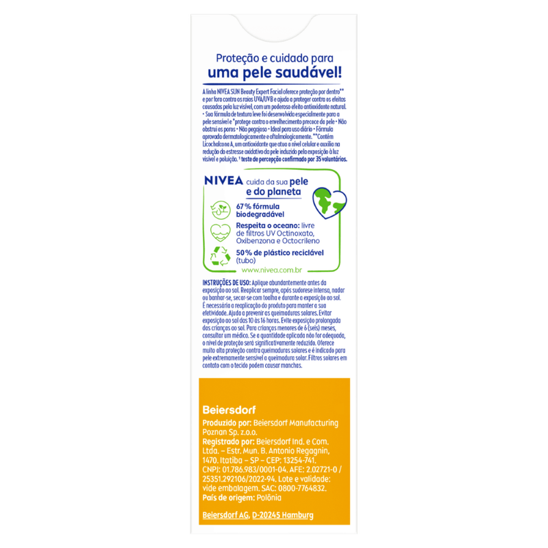 Protetor-Solar-Facial-Sensitive-Anti-Idade-FPS-60-Nivea-Sun-Beauty-Expert---50g